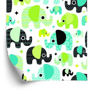 Papier Peint Pour Chambre De Garçon Éléphants Colorés – Image 2