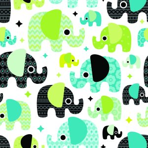 Papier Peint Pour Chambre De Garçon Éléphants Colorés – Image 1