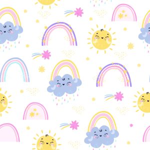 Papier Peint Arc-En-Ciel Et Soleil – Image 1