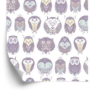 Papier Peint Petits Hiboux Pastels – Image 2