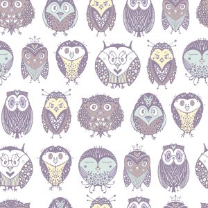 Papier Peint Petits Hiboux Pastels – Image 1