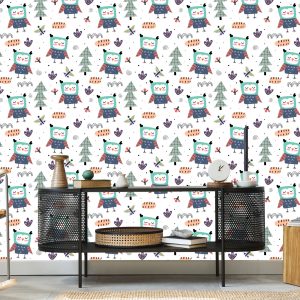 Papier Peint Hiboux Aux Papillons – Image 5