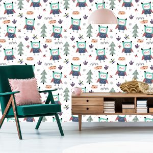 Papier Peint Hiboux Aux Papillons – Image 6