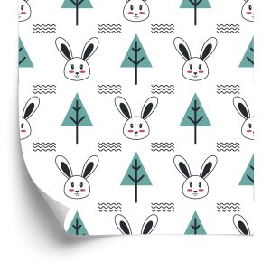 Papier Peint Lapins Et Arbres – Image 2