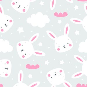 Papier Peint Lapins Sur Le Fond Des Nuages – Image 1