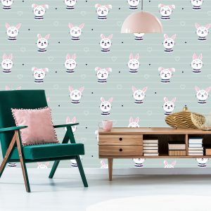 Papier Peint Lapins, Sur, A, Rayé, Fond – Image 6