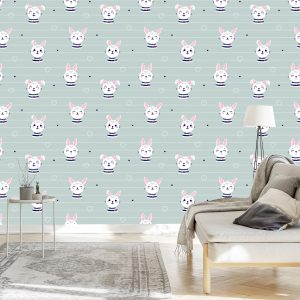 Papier Peint Lapins, Sur, A, Rayé, Fond – Image 3