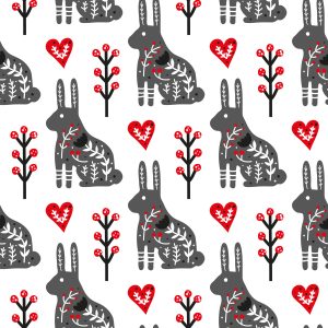 Papier Peint Lapins Dans Un Cadre Intéressant – Image 1