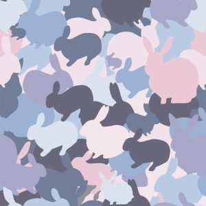 Papier Peint Lapins De Différentes Couleurs – Image 1