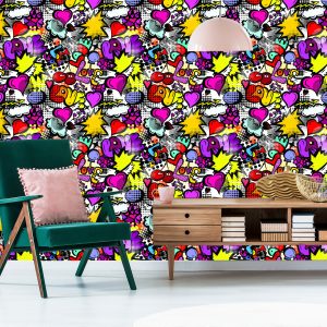 Papier Peint Graffiti Avec Des Cerises – Image 6