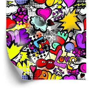 Papier Peint Graffiti Avec Des Cerises – Image 2