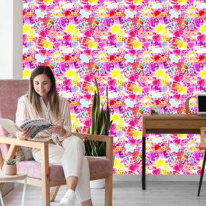 Papier Peint Graffiti Rose – Image 7