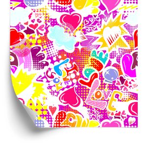 Papier Peint Graffiti Rose – Image 2