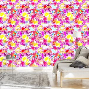 Papier Peint Graffiti Rose – Image 3