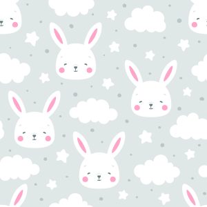 Papier Peint Lapins Blancs – Image 1