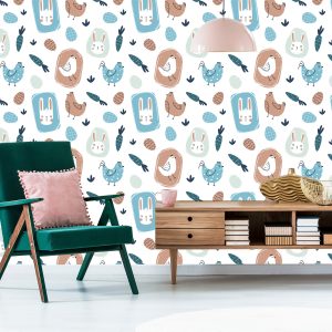 Papier Peint Lapins Et Oiseaux – Image 6