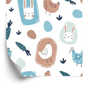 Papier Peint Lapins Et Oiseaux – Image 2