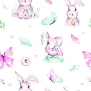 Papier Peint Lapins Pastels – Image 1