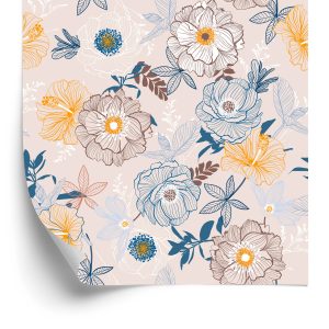 Papier Peint Fleurs Colorées Délicates – Image 2