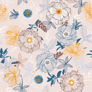 Papier Peint Fleurs Colorées Délicates – Image 1