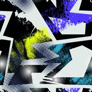 Papier Peint Graffiti Jaune Violet – Image 1