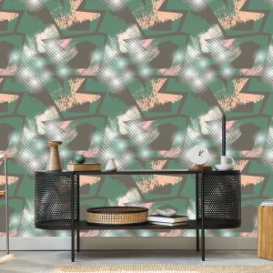 Papier Peint Graffiti Avec Des Éléments Verts – Image 5
