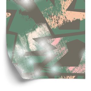 Papier Peint Graffiti Avec Des Éléments Verts – Image 2