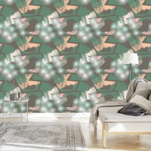 Papier Peint Graffiti Avec Des Éléments Verts – Image 3