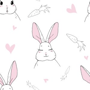 Papier Peint Lapins Aux Carottes – Image 1
