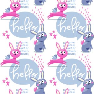 Papier Peint Lapins Colorés – Image 1