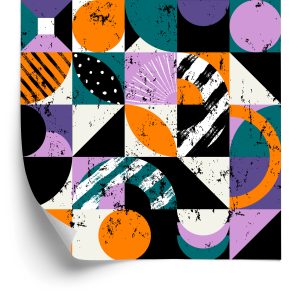 Papier Peint Graffiti Avec Des Éléments Orange – Image 2