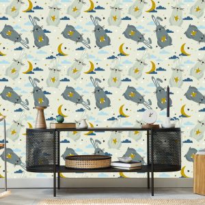 Papier Peint Lapins, Sur, Les, Nuage, Fond – Image 5