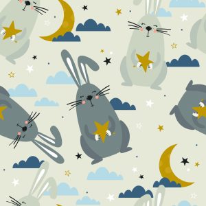 Papier Peint Lapins, Sur, Les, Nuage, Fond – Image 1