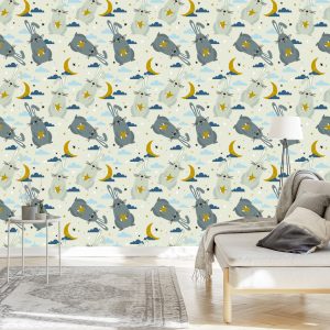 Papier Peint Lapins, Sur, Les, Nuage, Fond – Image 3