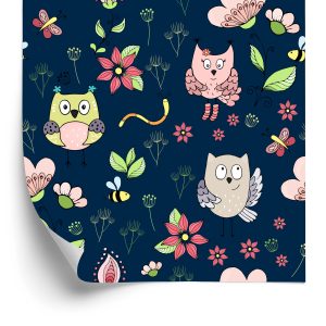 Papier Peint Hiboux Sur Fond Sombre – Image 2