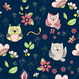 Papier Peint Hiboux Sur Fond Sombre – Image 1