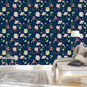 Papier Peint Hiboux Sur Fond Sombre – Image 3