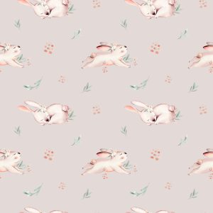 Papier Peint Lapins Aux Fleurs – Image 1