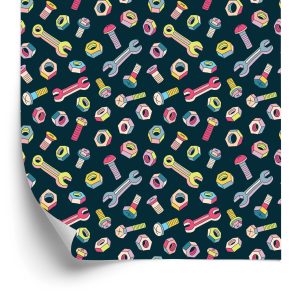 Papier Peint Pour Les Enfants - Vis Et Clés Colorées – Image 2