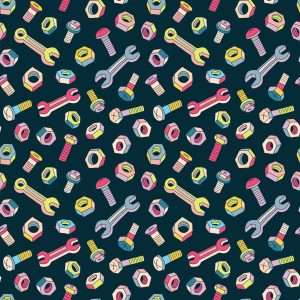 Papier Peint Pour Les Enfants - Vis Et Clés Colorées – Image 1