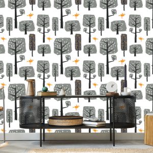 Papier Peint Arbres Forestiers Naturels Pour Chambre De Bébé – Image 5