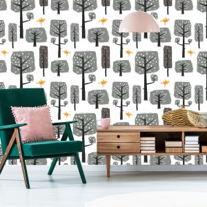Papier Peint Arbres Forestiers Naturels Pour Chambre De Bébé – Image 6