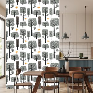 Papier Peint Arbres Forestiers Naturels Pour Chambre De Bébé – Image 4