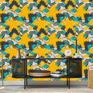 Papier Peint Graffiti Jaune – Image 5