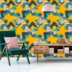 Papier Peint Graffiti Jaune – Image 6