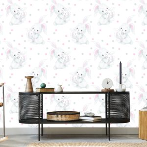 Papier Peint Lapins Avec Des Points En Arrière-Plan – Image 5