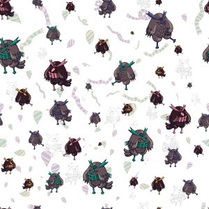 Papier Peint Hiboux En Écharpes – Image 1