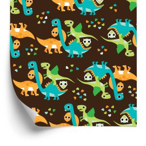 Papier Peint Oiseaux Dinosaures Colorés Pour Chambre De Garçon – Image 2