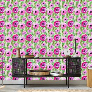 Papier Peint Fleurs Sauvages Colorées Peintes À L'aquarelle – Image 5