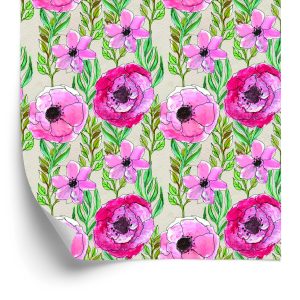 Papier Peint Fleurs Sauvages Colorées Peintes À L'aquarelle – Image 2
